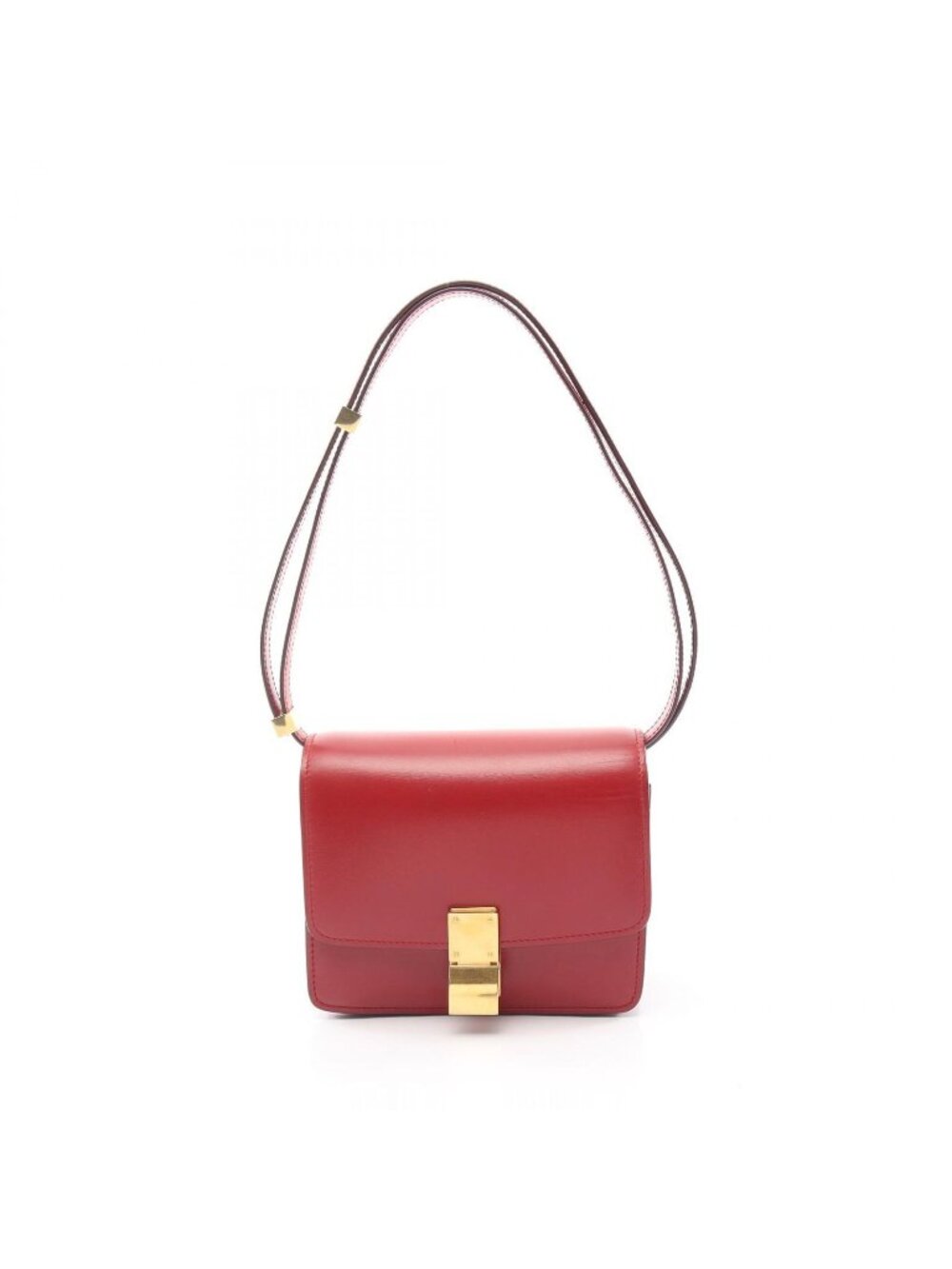 Celine Shoulder Bag Classic Box Small Red Leather Mini